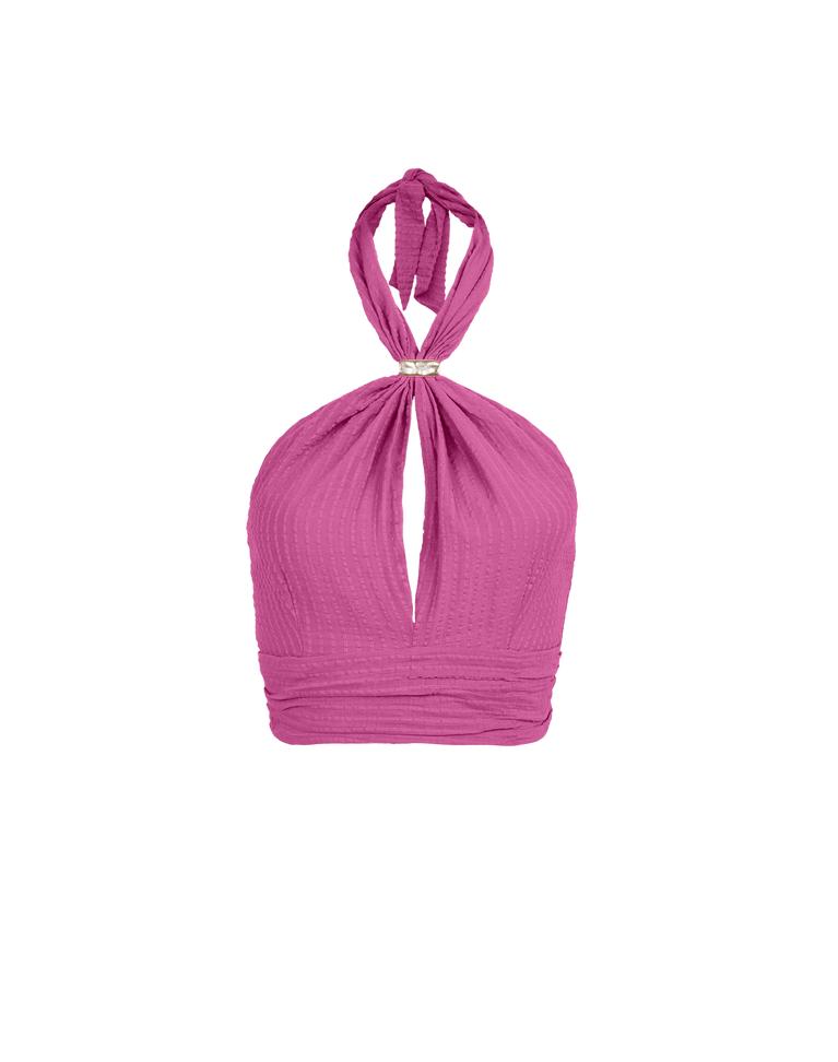 Lily Halter Top - French Rose Product Image