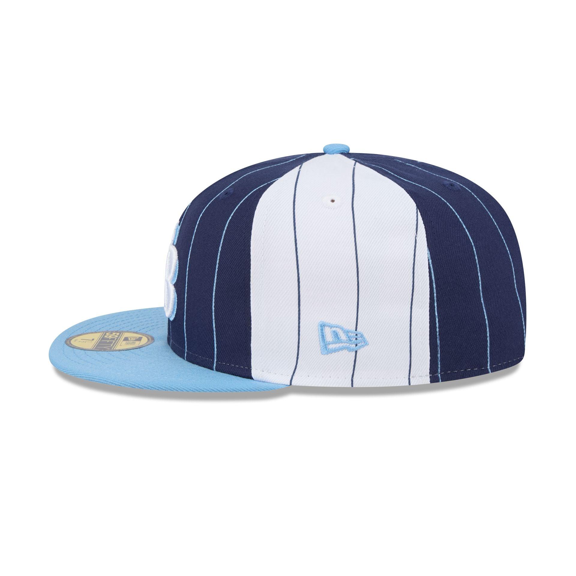 Tampa Bay Rays Pinstripe League Pin 59FIFTY Fitted Hat Male Product Image