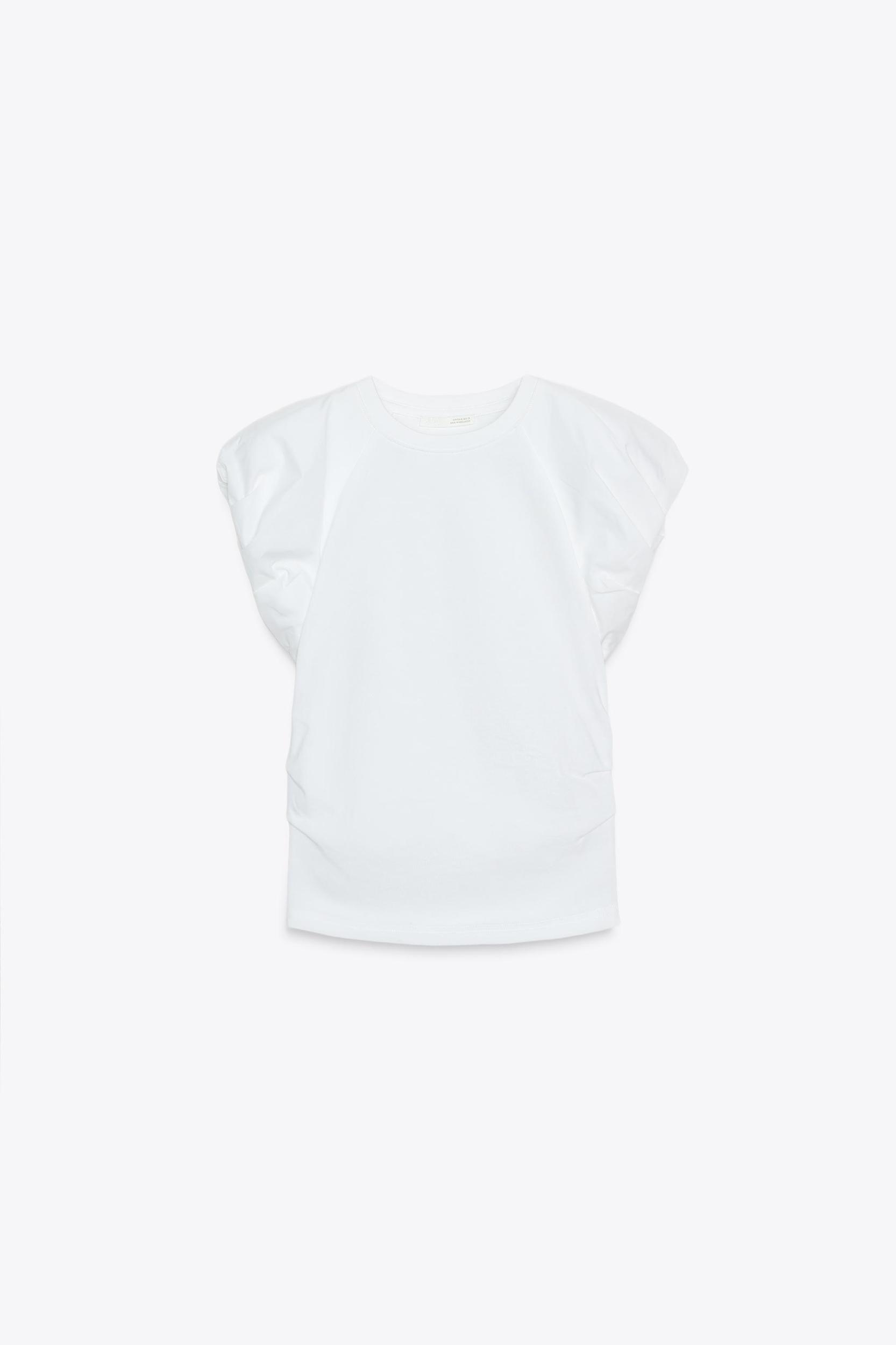 POPLIN COMBINATION T-SHIRT Product Image