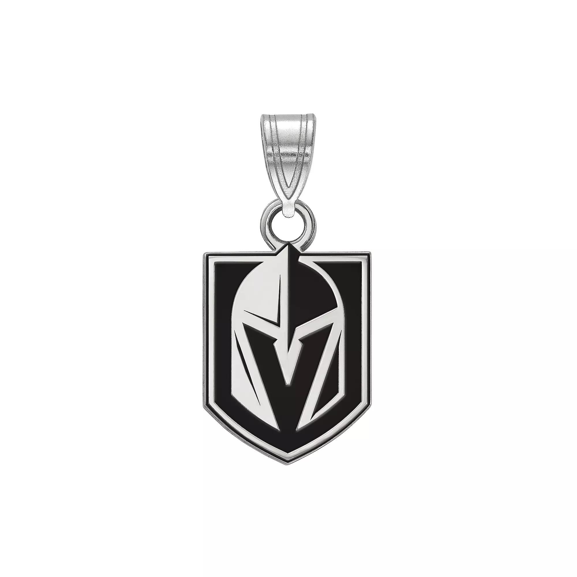 LogoArt Sterling Silver Las Vegas Golden Knights Small Enamel Pendant, Womens Product Image