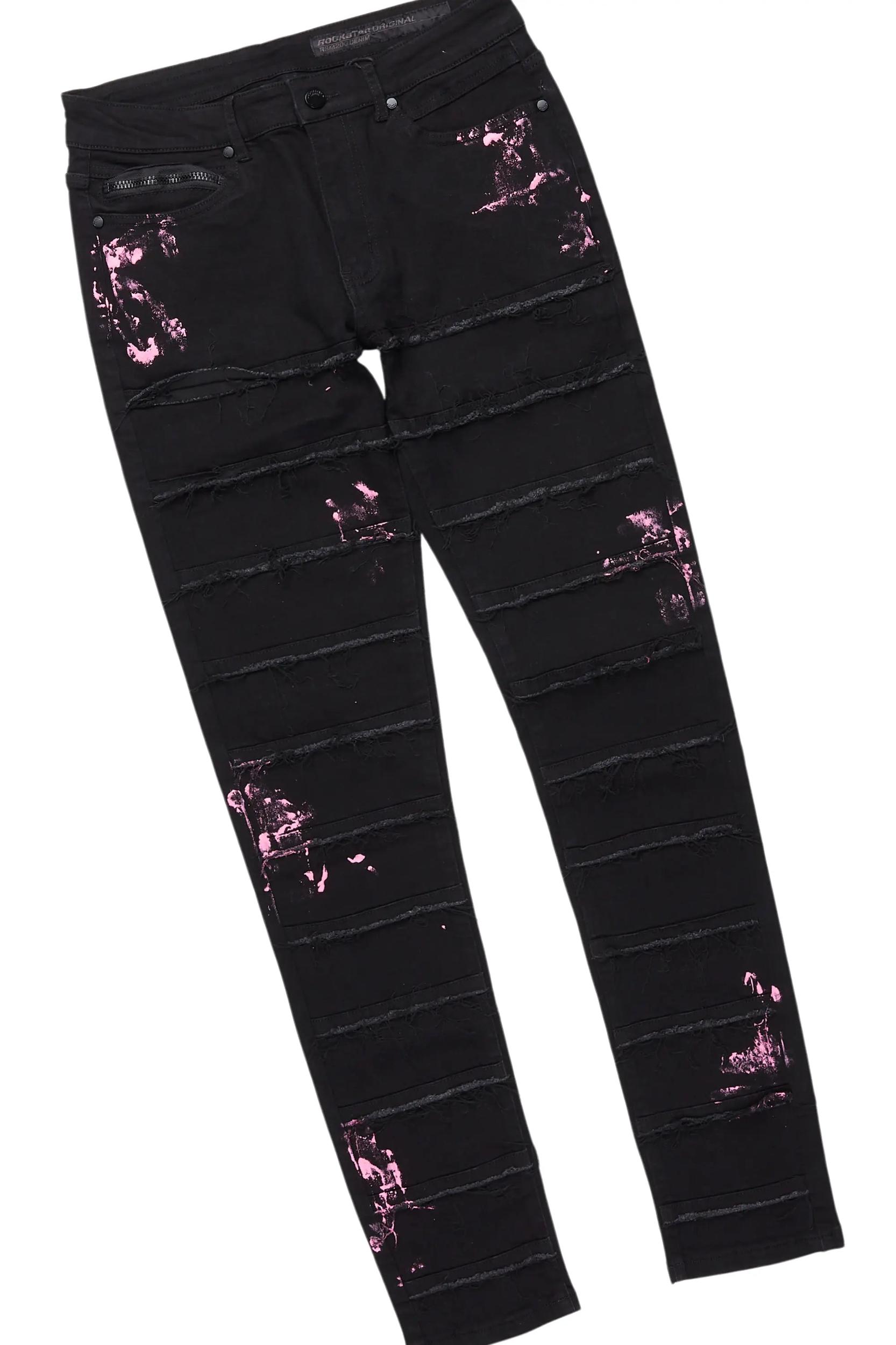 Grill Black/Pink T-Shirt/Slim Fit Jean Set Male Product Image