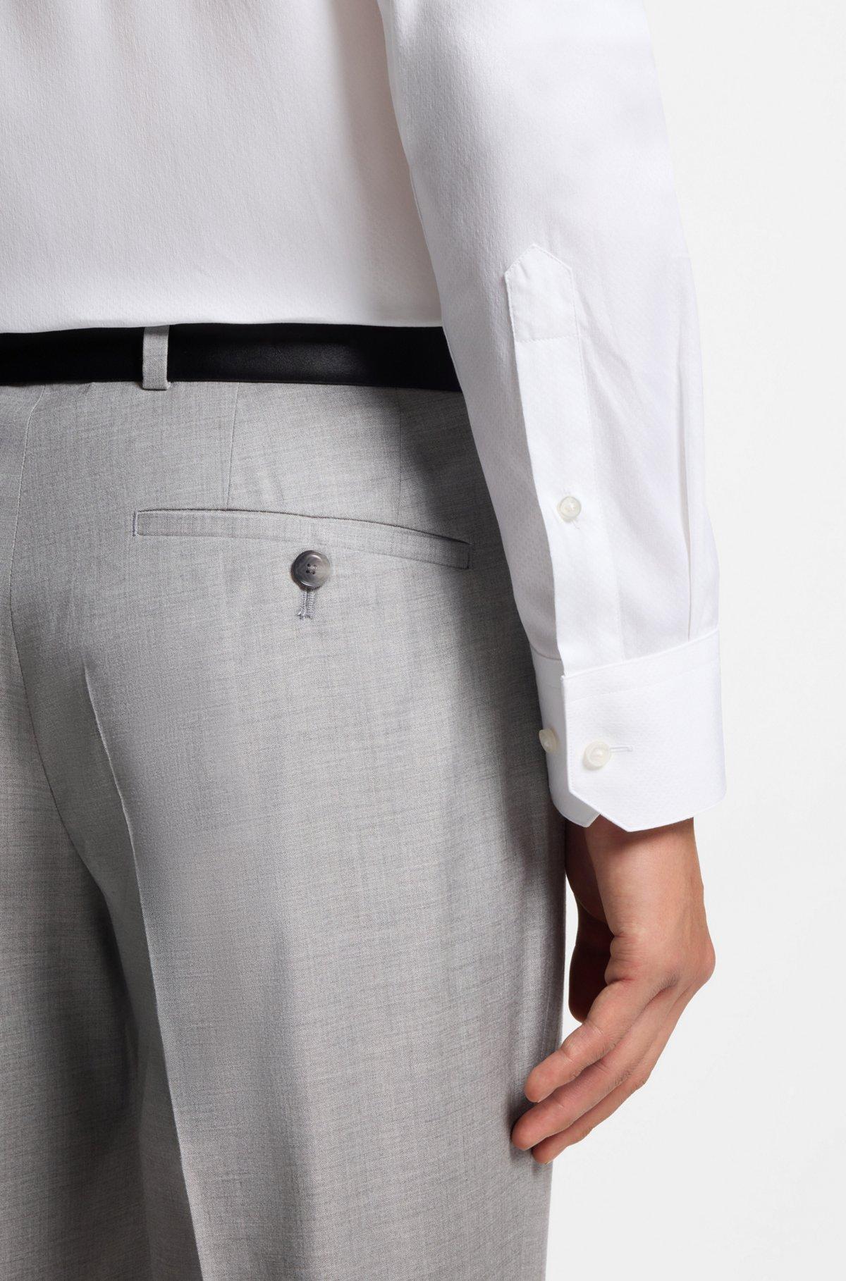 Regular-fit shirt in Italian monogrammed cotton Product Image