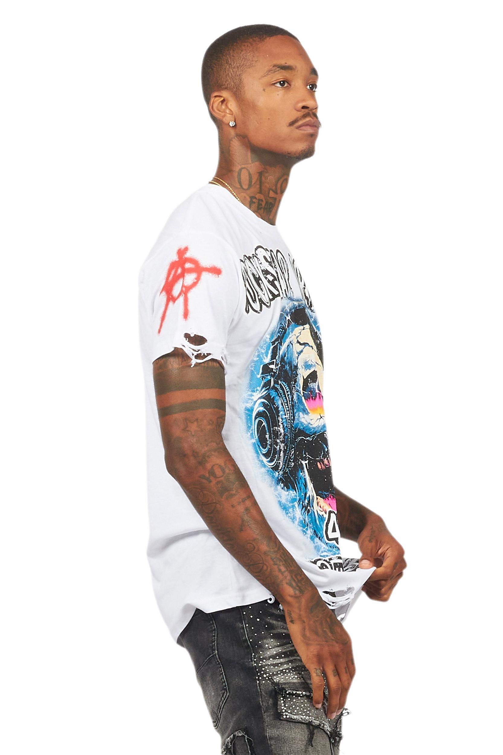 Amare White Graphic T-Shirt Male Product Image