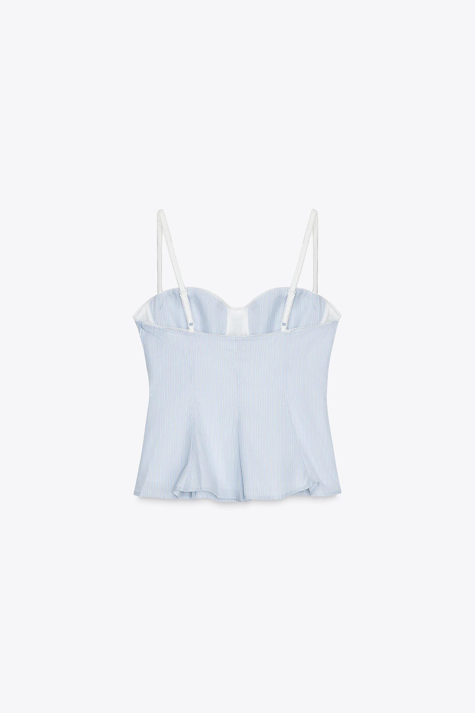 POPLIN PEPLUM BOW TOP Product Image