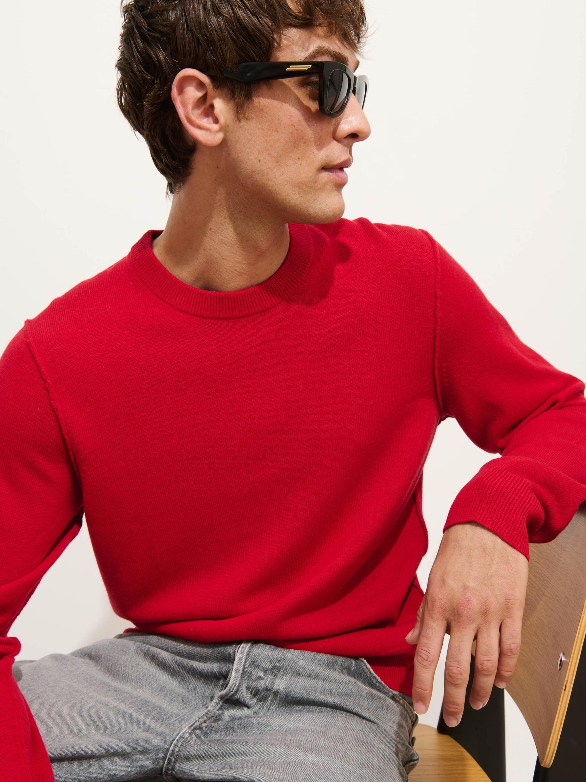 Reverse Seam Crew In Wool Cotton Product Image