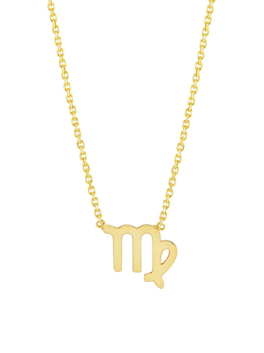 Womens 14K Gold Astrological Sign Pendant Necklace Product Image