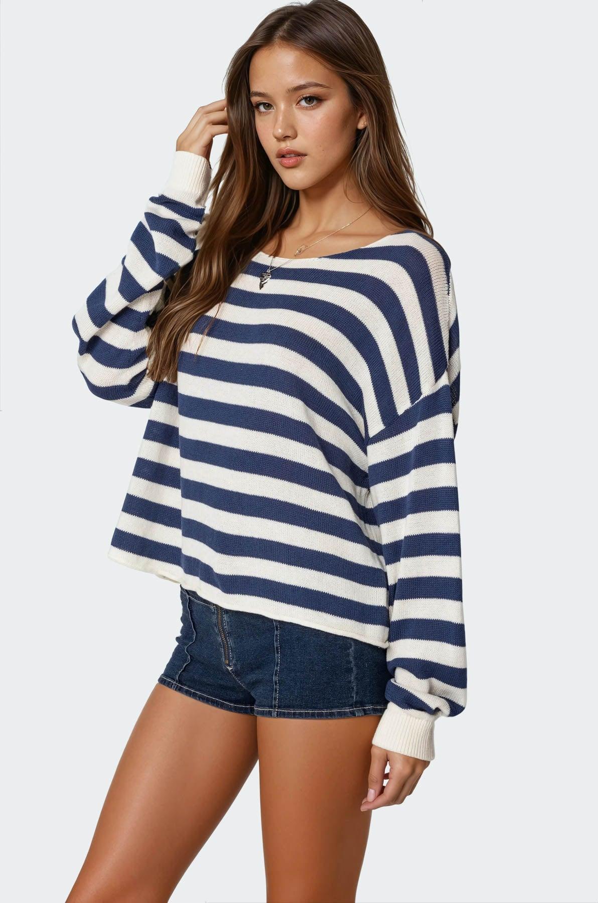 Anney Oversized Striped Sweater Product Image