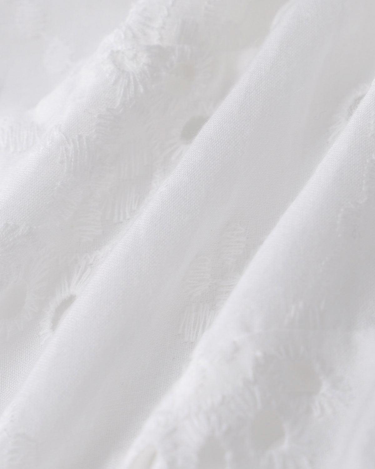 White Jacquard Single Breasted Vest Product Image