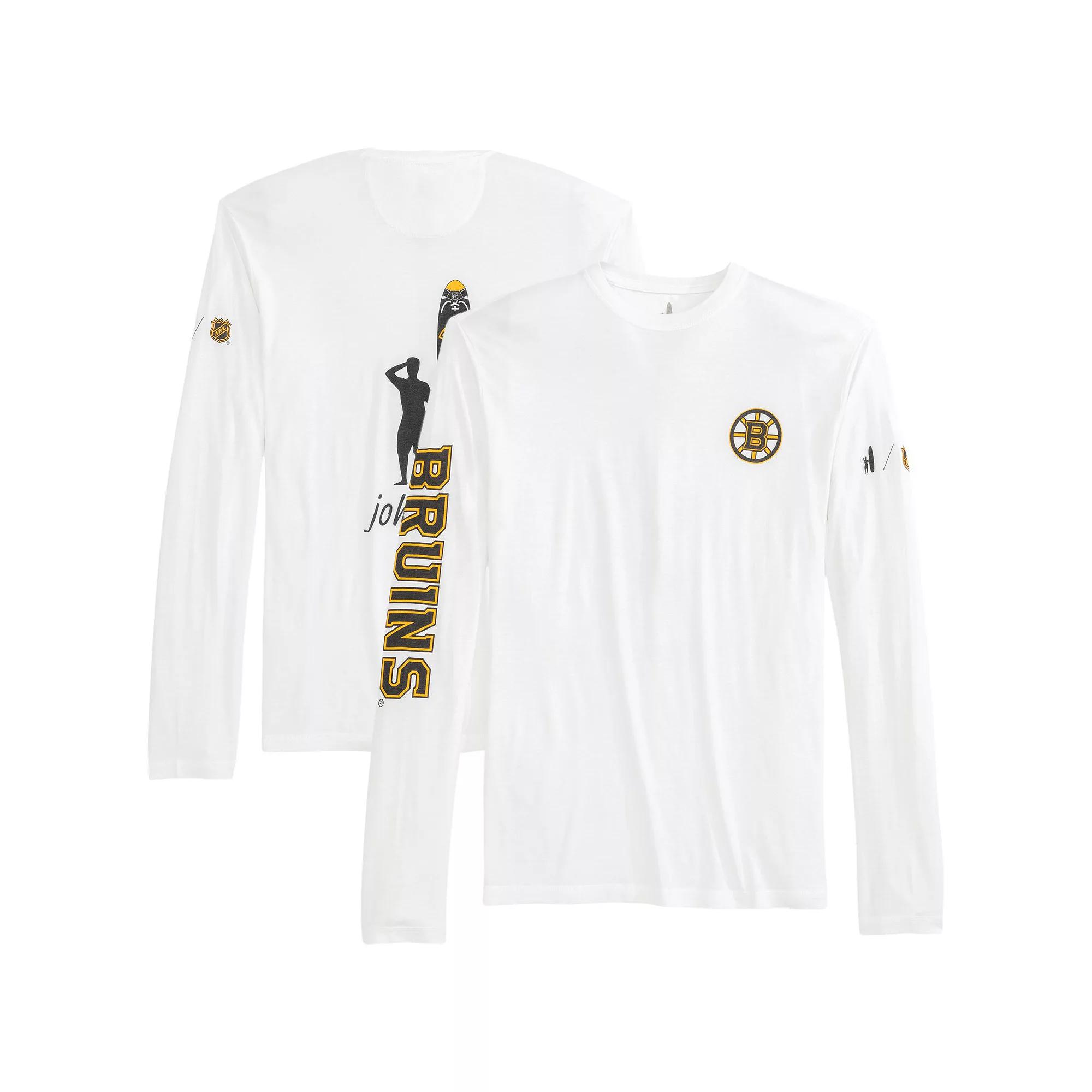 Men's johnnie-O White Boston Bruins Adam Long Sleeve T-Shirt,  Product Image