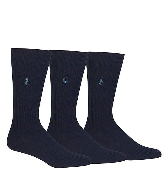 Polo Ralph Lauren Microfiber Crew Dress Socks 3-Pack Product Image