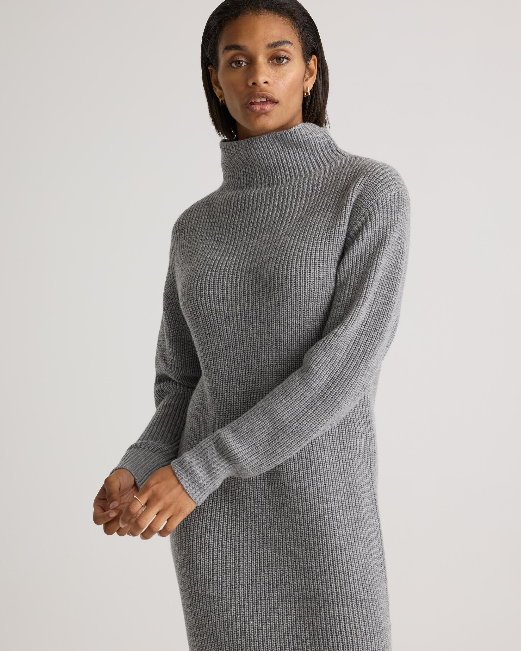 Quince | Women's Australian Merino Wool Relaxed Turtleneck Sweater Dress Product Image