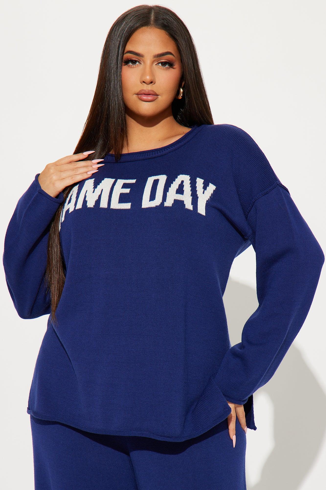 Game Day Sweater Pant Set - Navy Female Product Image