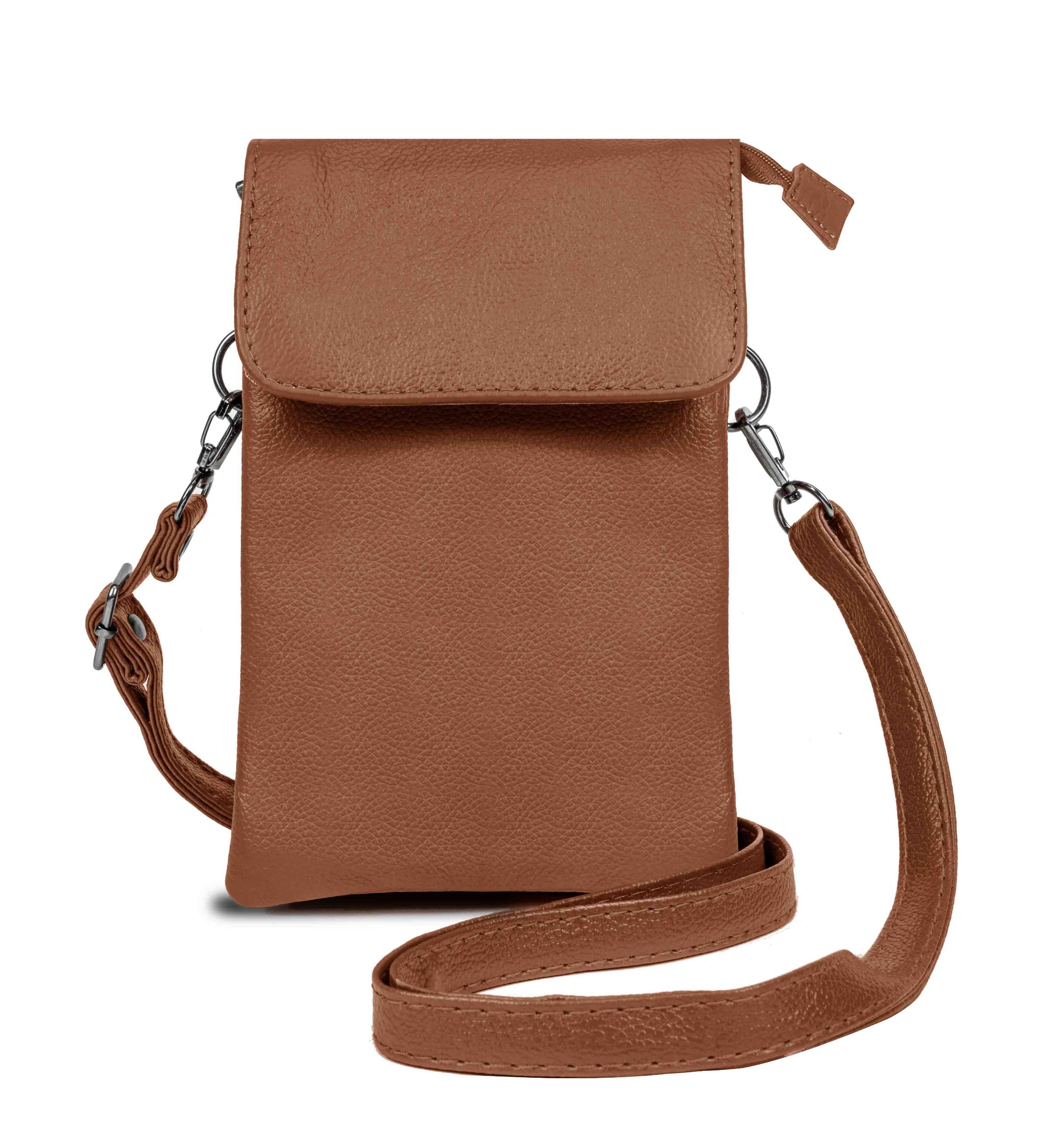 Genuine Leather Cell-Phone Crossbody Wallet Purse Product Image