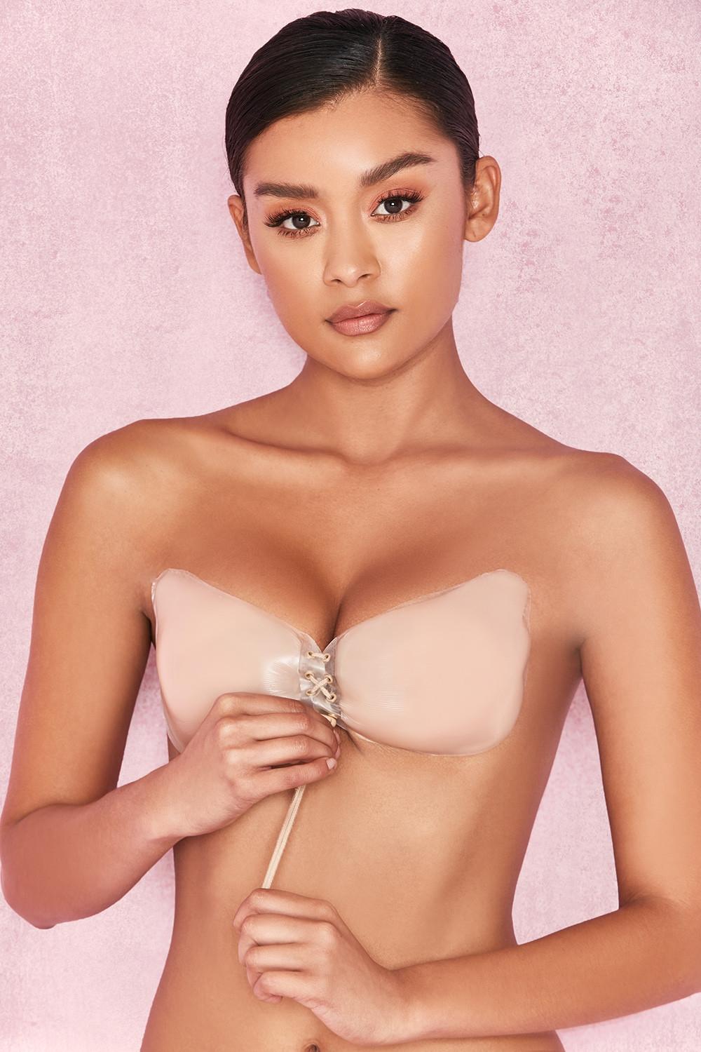  silicon push up invisible bra - beige Product Image
