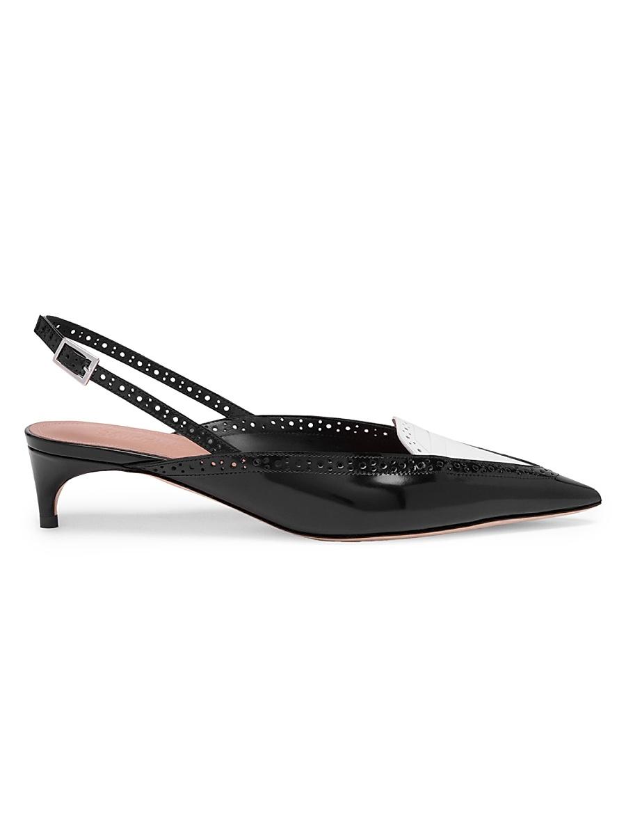 Womens Laurie 40MM Brushed Leather Slingback Pumps Product Image