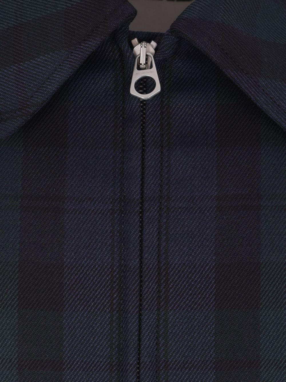 plaid zip-front bomber jacket Product Image