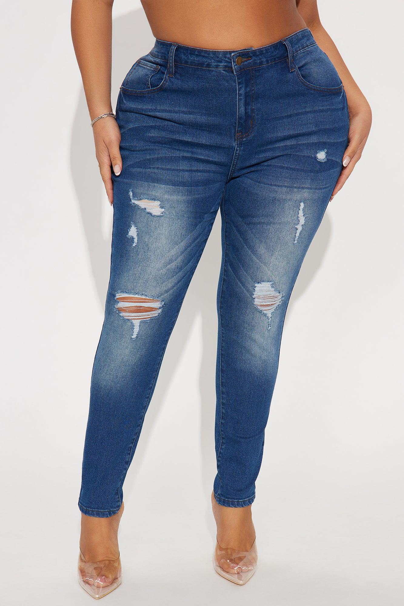 High Drive Ripped Skinny Jeans - Dark Wash Female Product Image