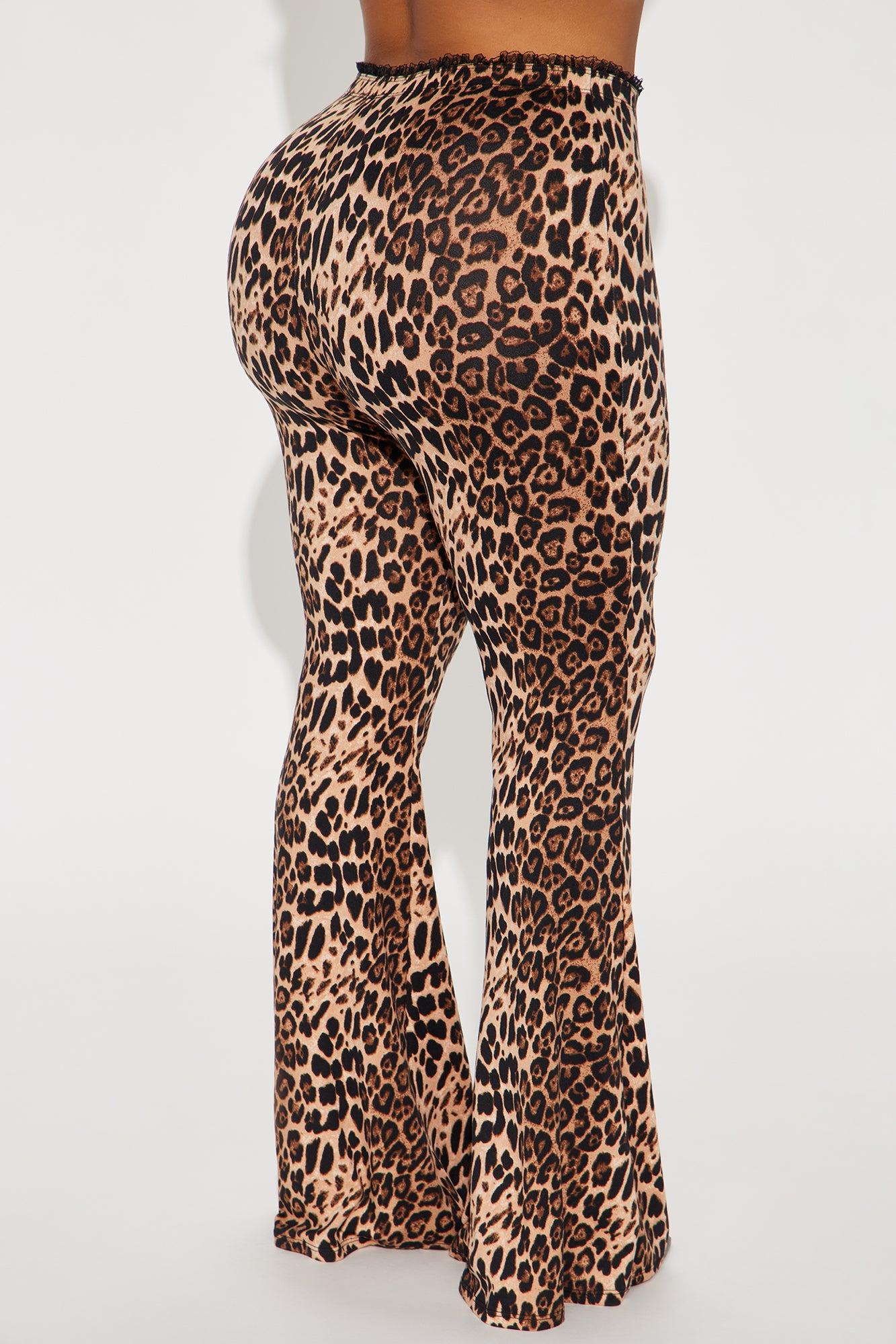 Feline Behavior Leopard Flare Pant - Brown/combo Product Image