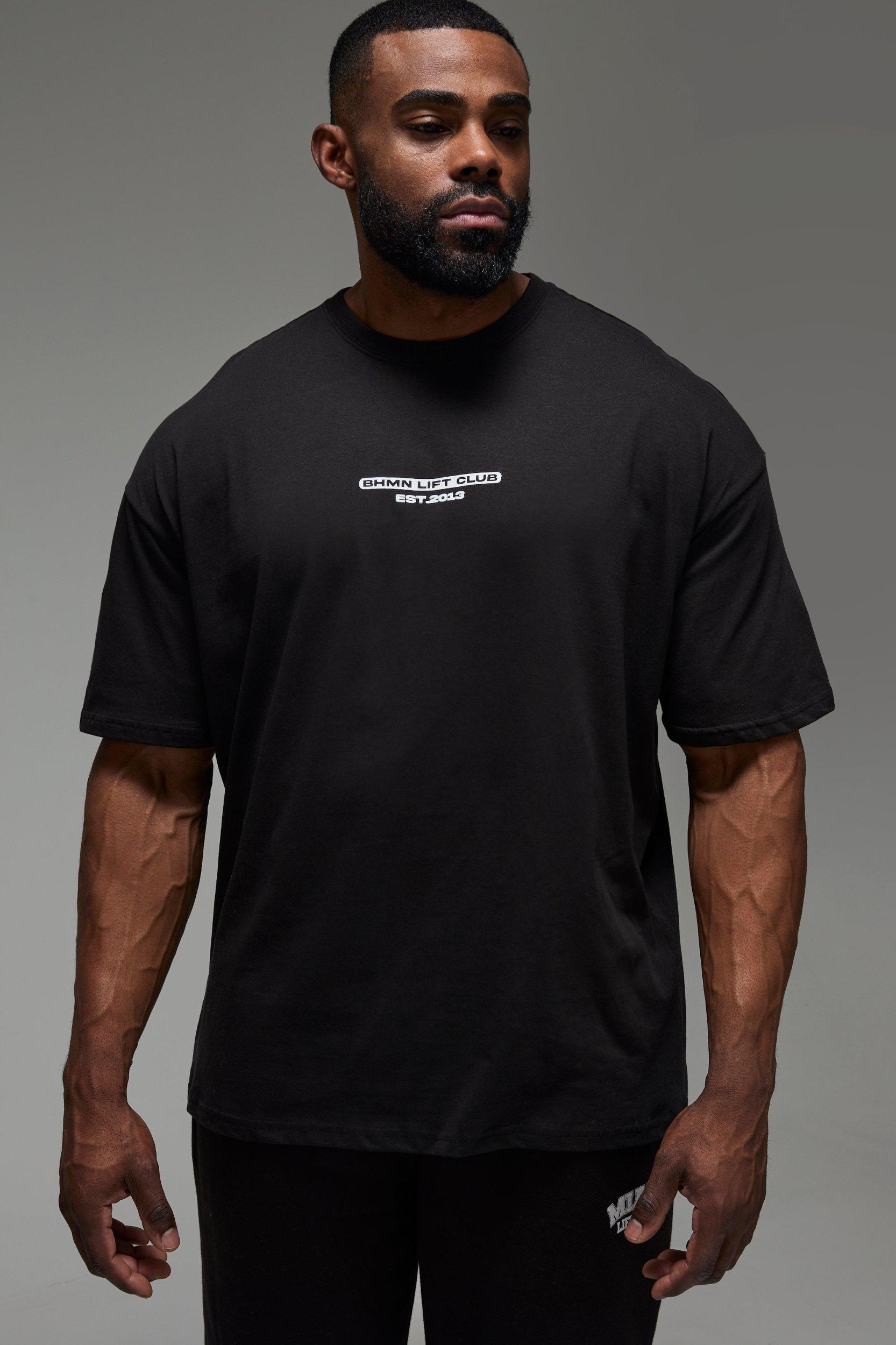 Man Active Strength & Resistance Oversized T-shirt | boohooMAN USA Product Image