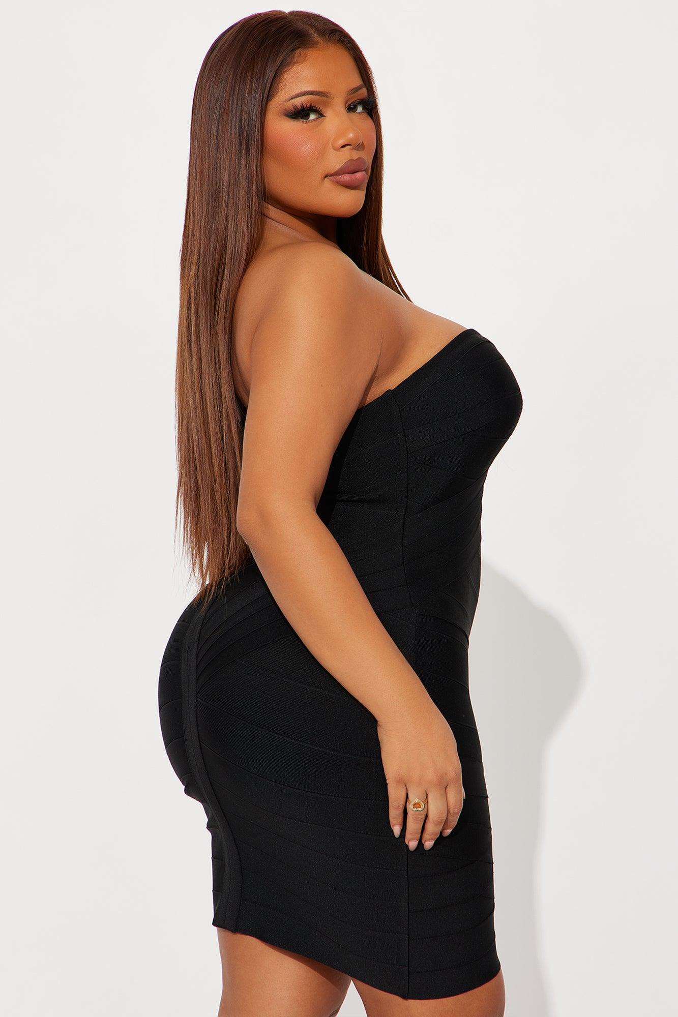 Full Effect Bandage Mini Dress - Black Female Product Image