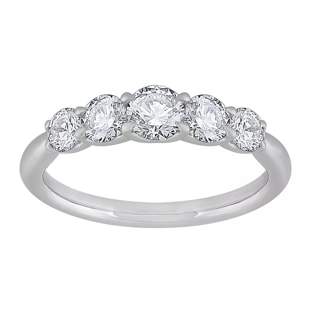 Galaxie Solaire 14k White Gold 1 Carat T.W. Lab-Grown Diamond 5-Stone Ring, Women's,  Product Image