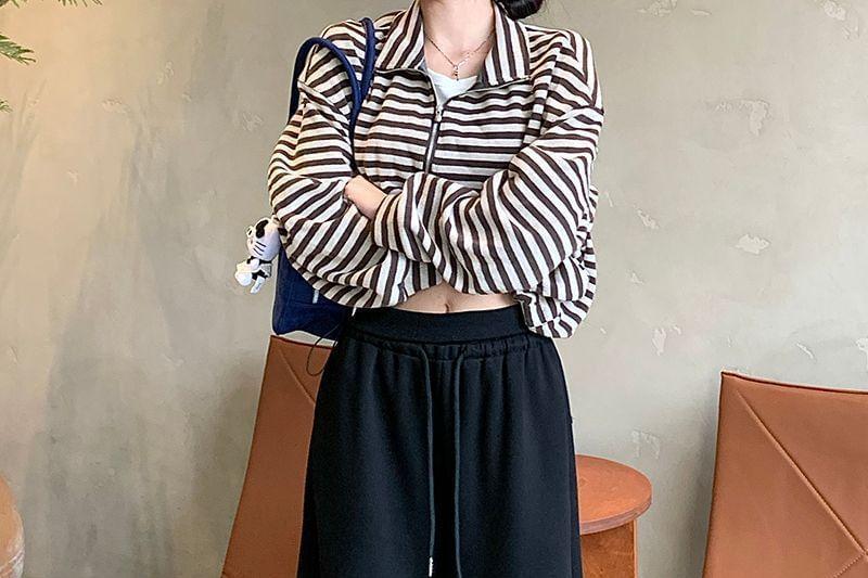 High Waist Plain Loose-Fit Wide-leg Sweatpants Product Image