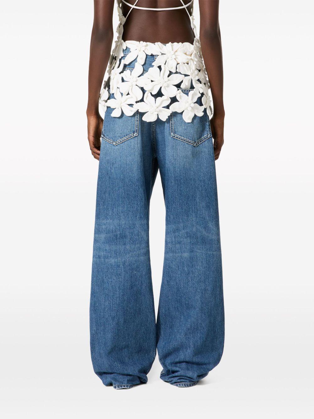 wide-leg cotton jeans Product Image