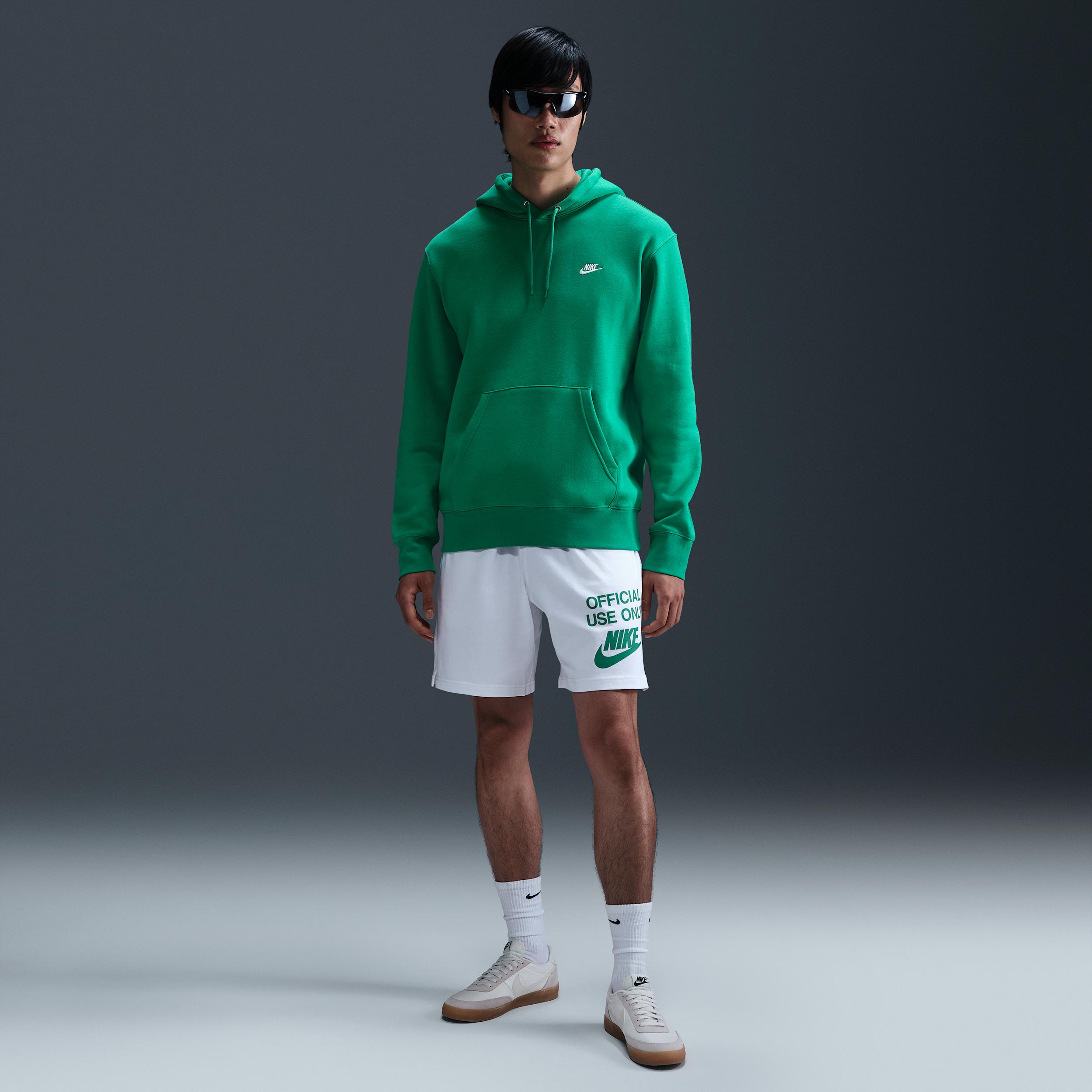 Nike Mens Nike Club Pullover Hoodie - Mens Stadium Green/Stadium Green/White Product Image