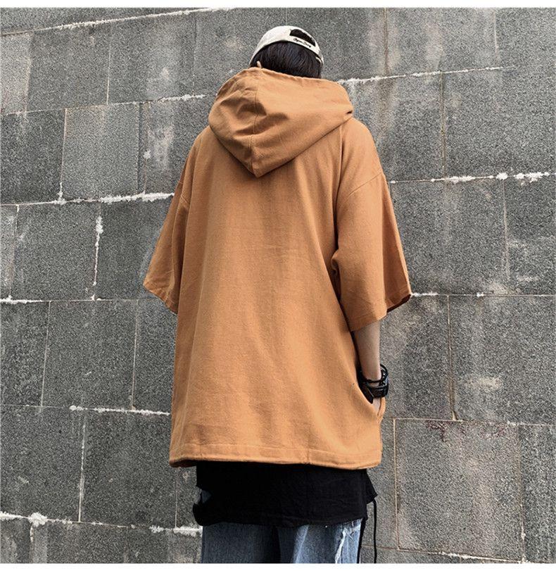 Short-Sleeve Hooded Top Product Image