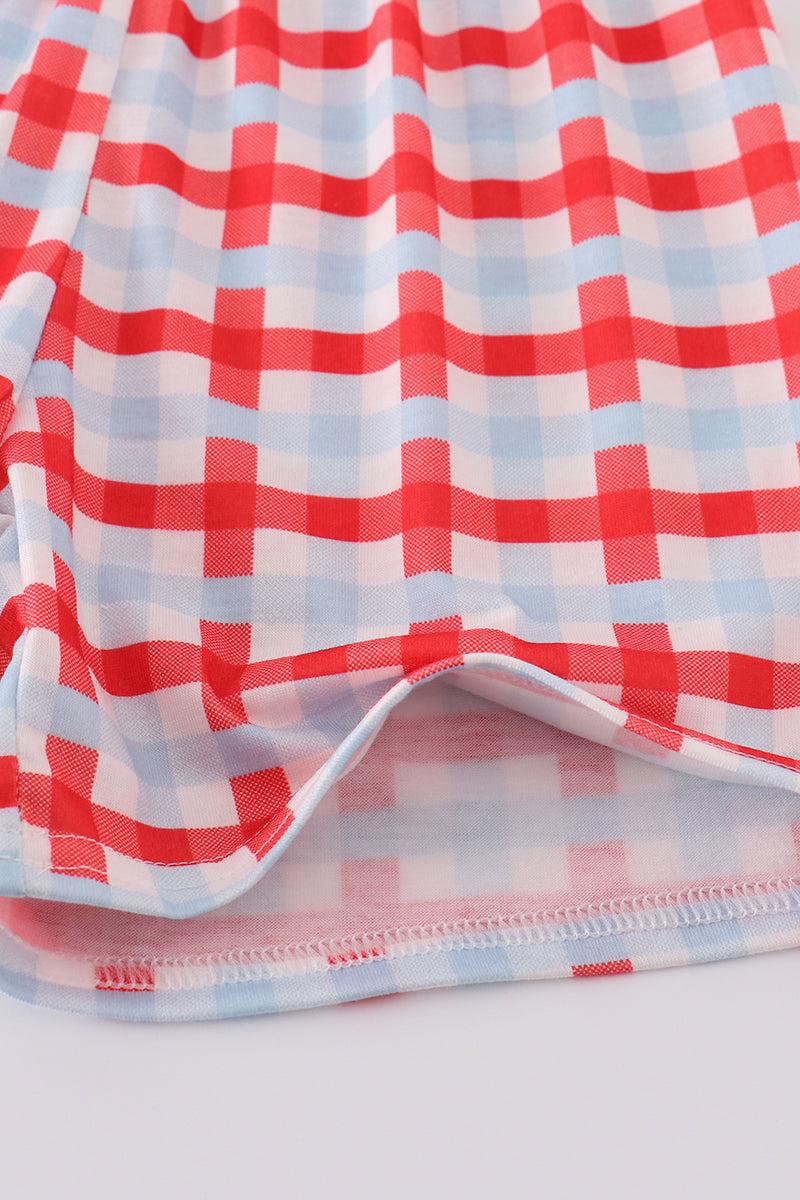 Green ice cream embroidery shorts set Product Image