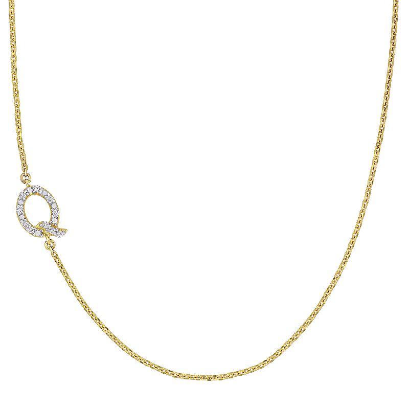 Stella Grace 14k Gold Diamond Accent Initial Necklace, Women's,  Product Image