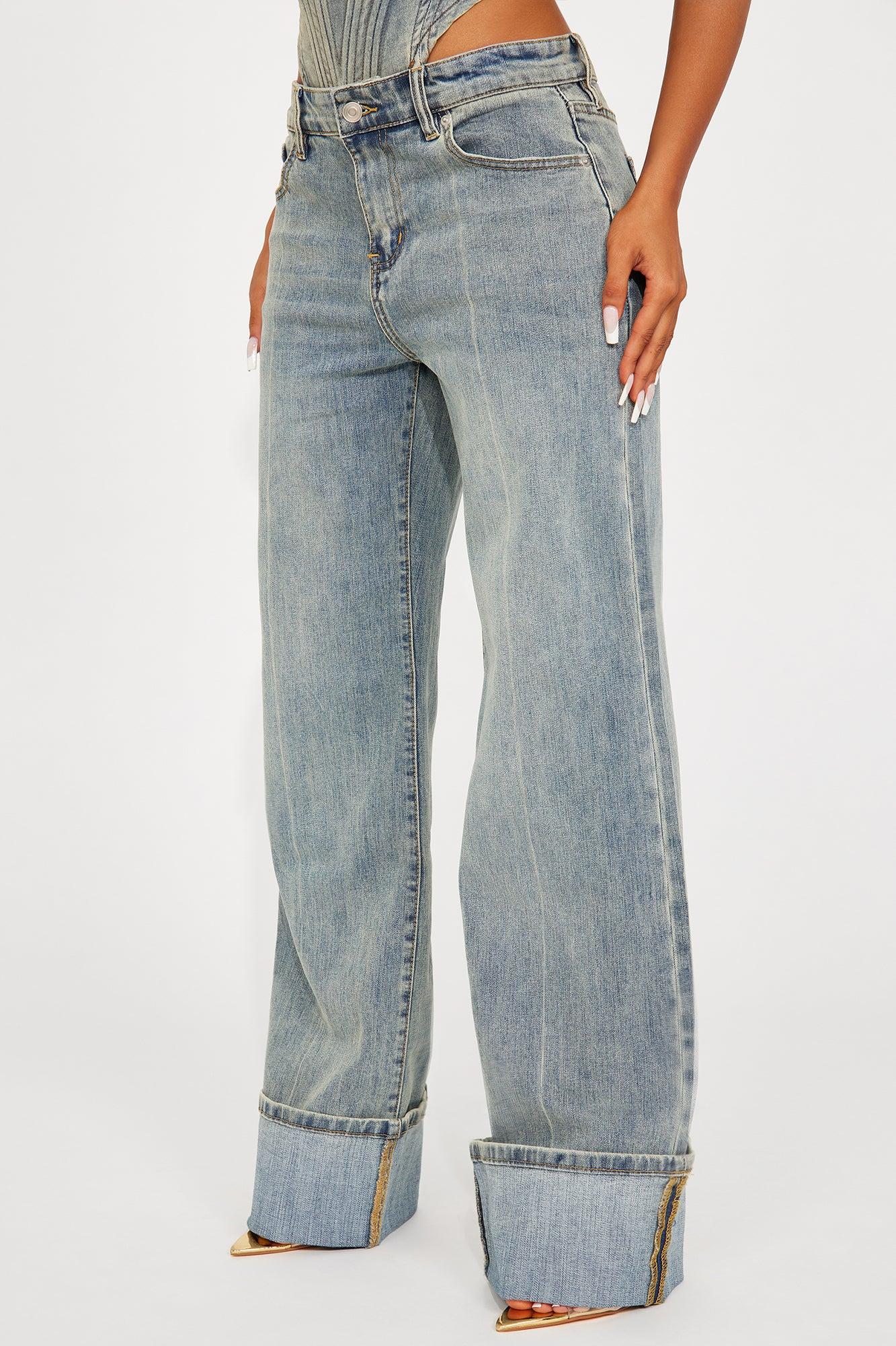 It's Clear To See Tinted Stretch Straight Leg Jeans - Vintage Wash Product Image