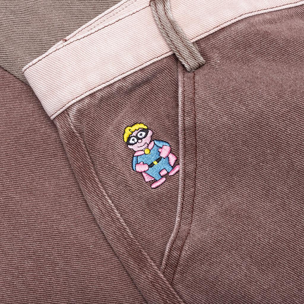 Patchwork Face Double Knee Pant - Brown/Multi Male Product Image