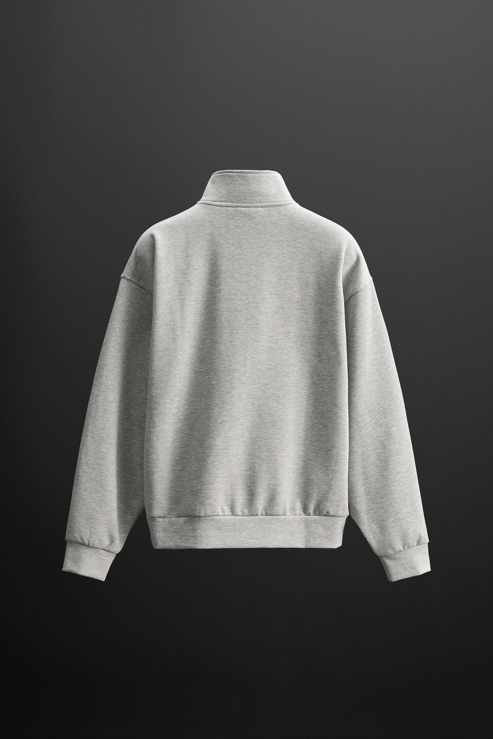 ZIP MOCK NECK SWEATSHIRT Product Image