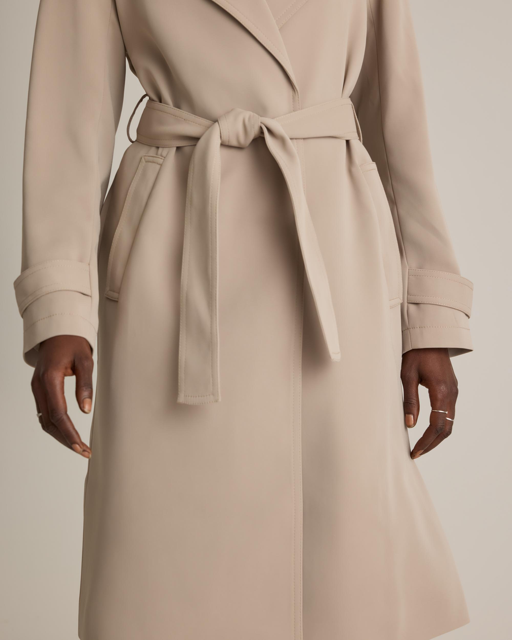 Quince | Women's Stretch Crepe Trench Coat Size XS, Recycled Polyester Product Image
