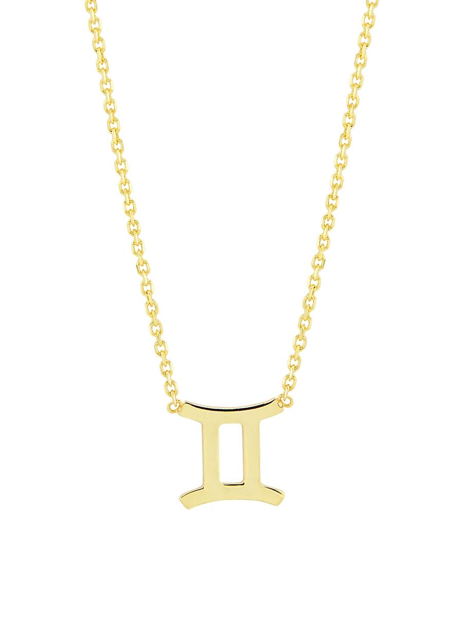 Womens 14K Gold Astrological Sign Pendant Necklace Product Image