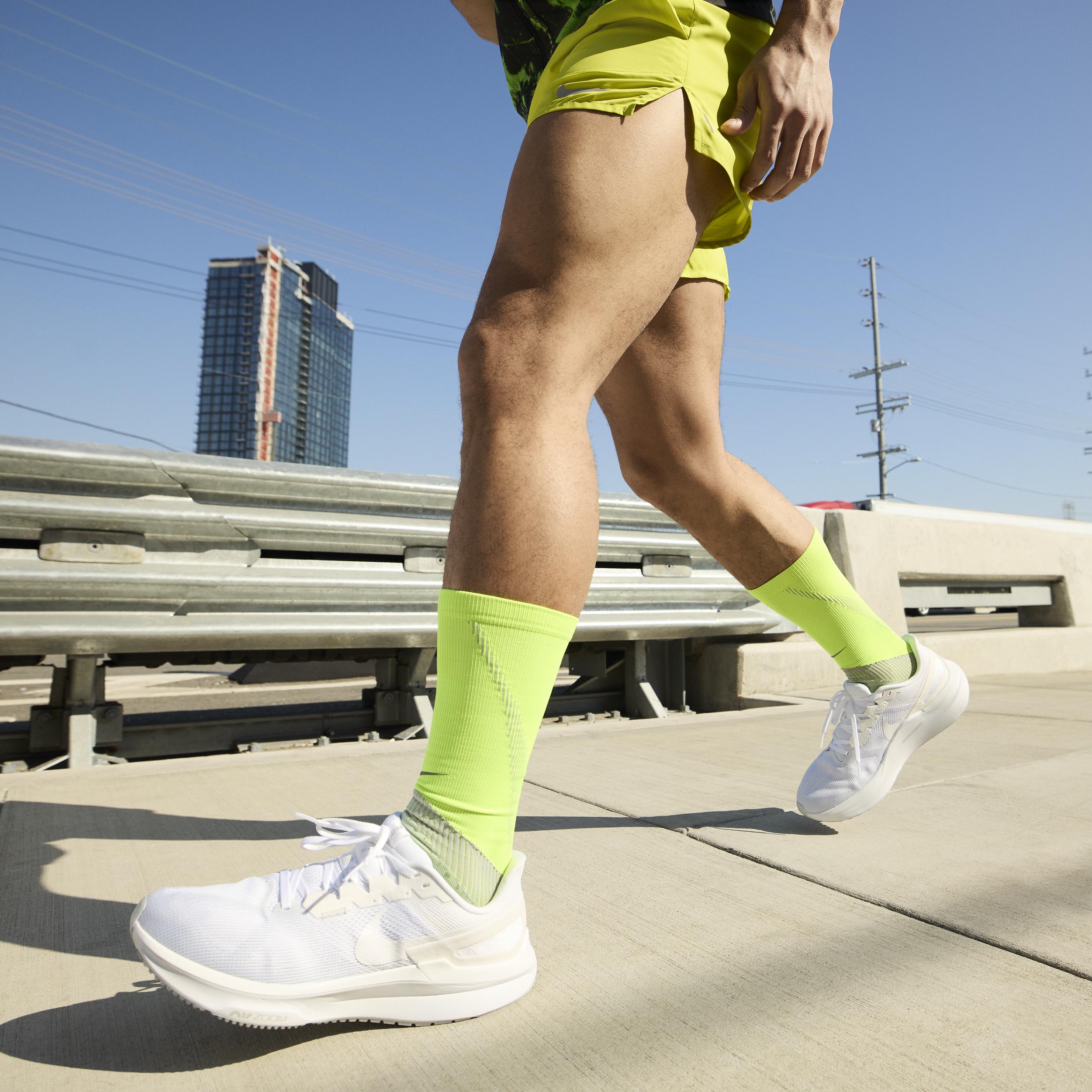 Nike Mens Nike Air Zoom Structure 25 - Mens Running Shoes White/White/Pure Platinum Product Image