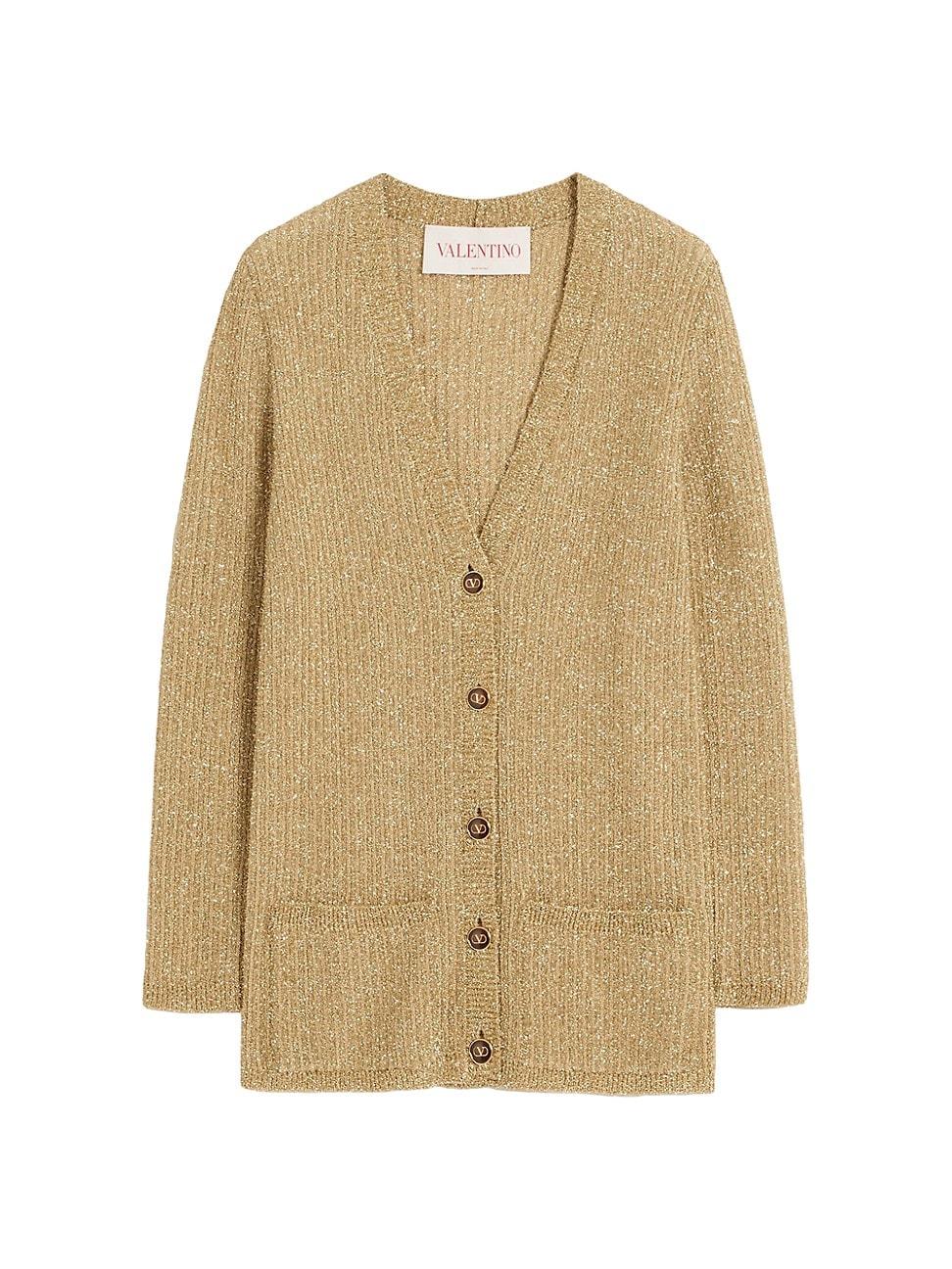 Womens Lurex Cardigan Product Image