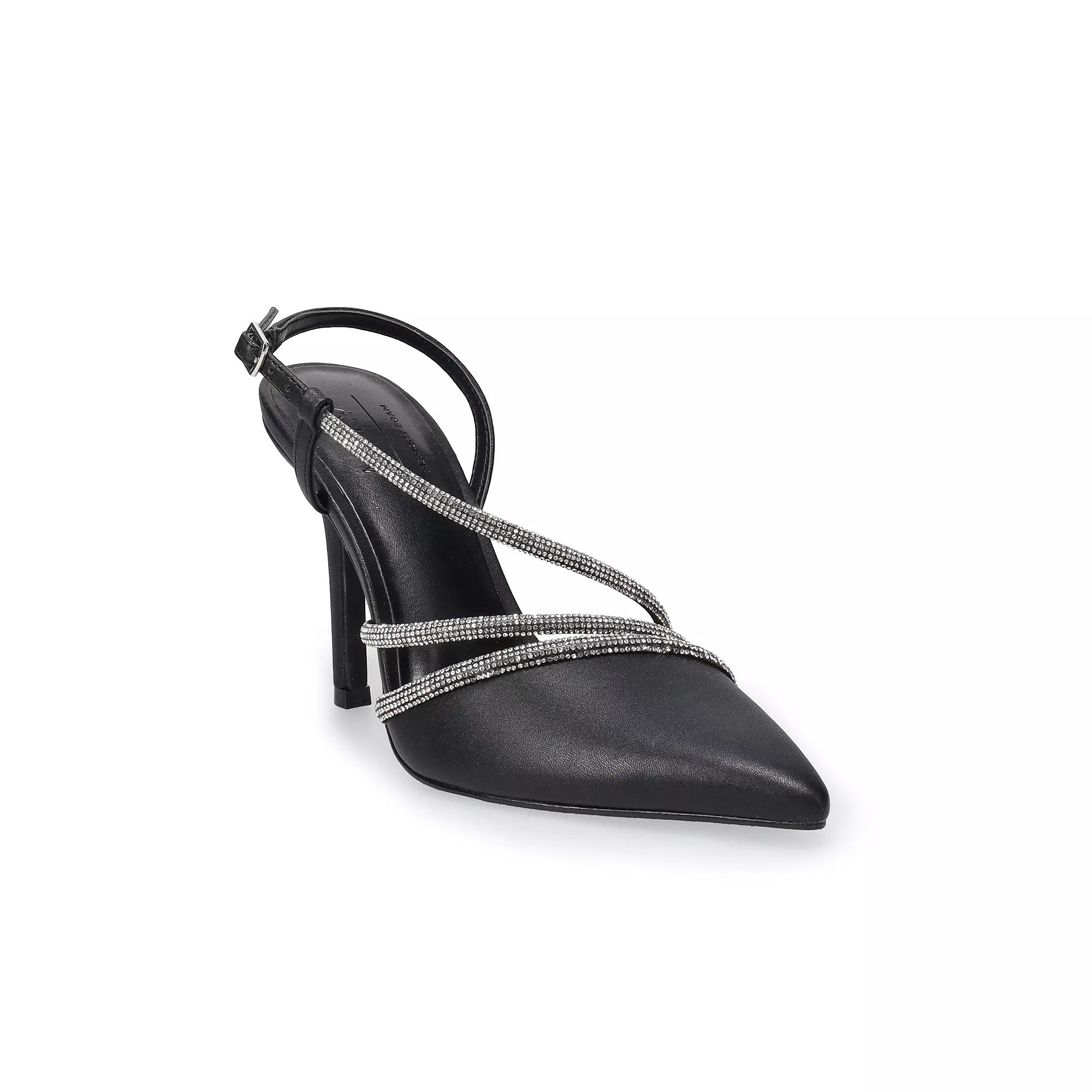 Apt. 9® Tyraa Bling Pointed Women's Pumps, Size: 8.5, Black Product Image