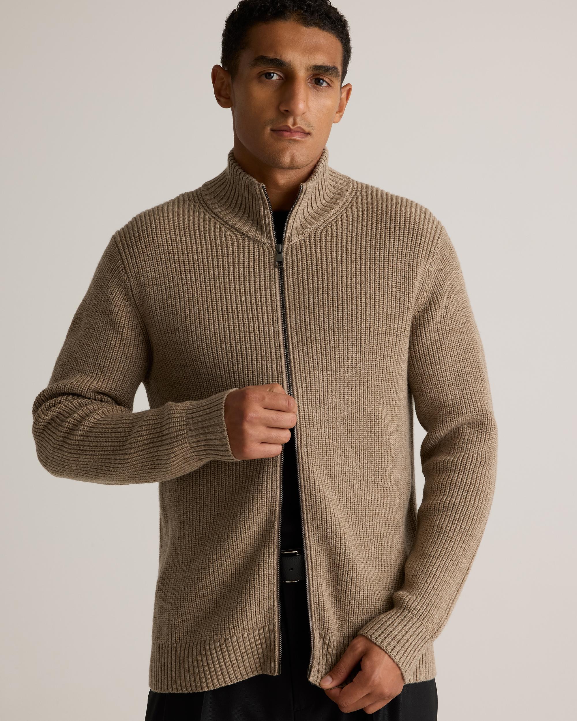 Quince | Men's Australian Merino Wool Full Zip Sweater Product Image