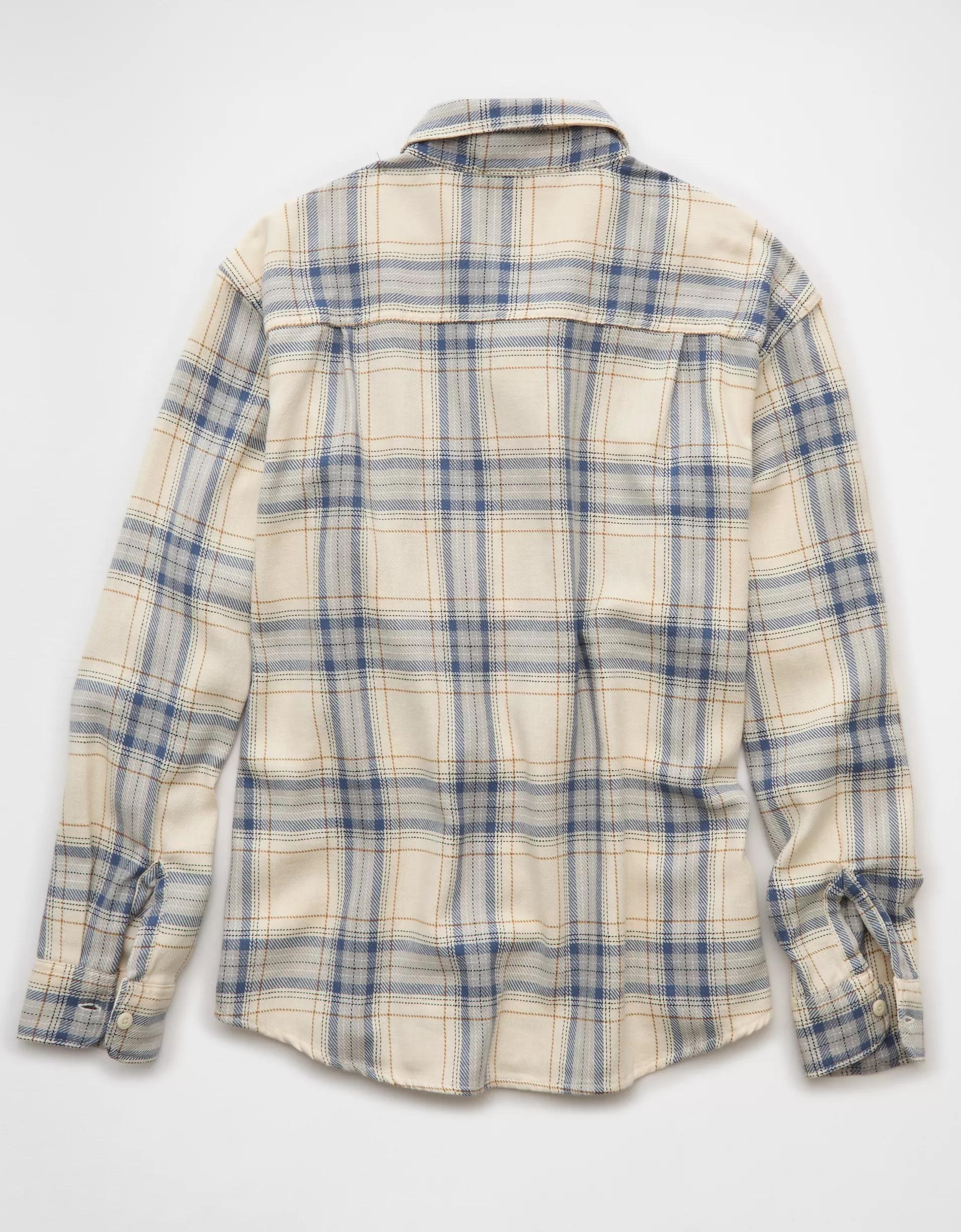 AE Textured Flannel Shirt Product Image