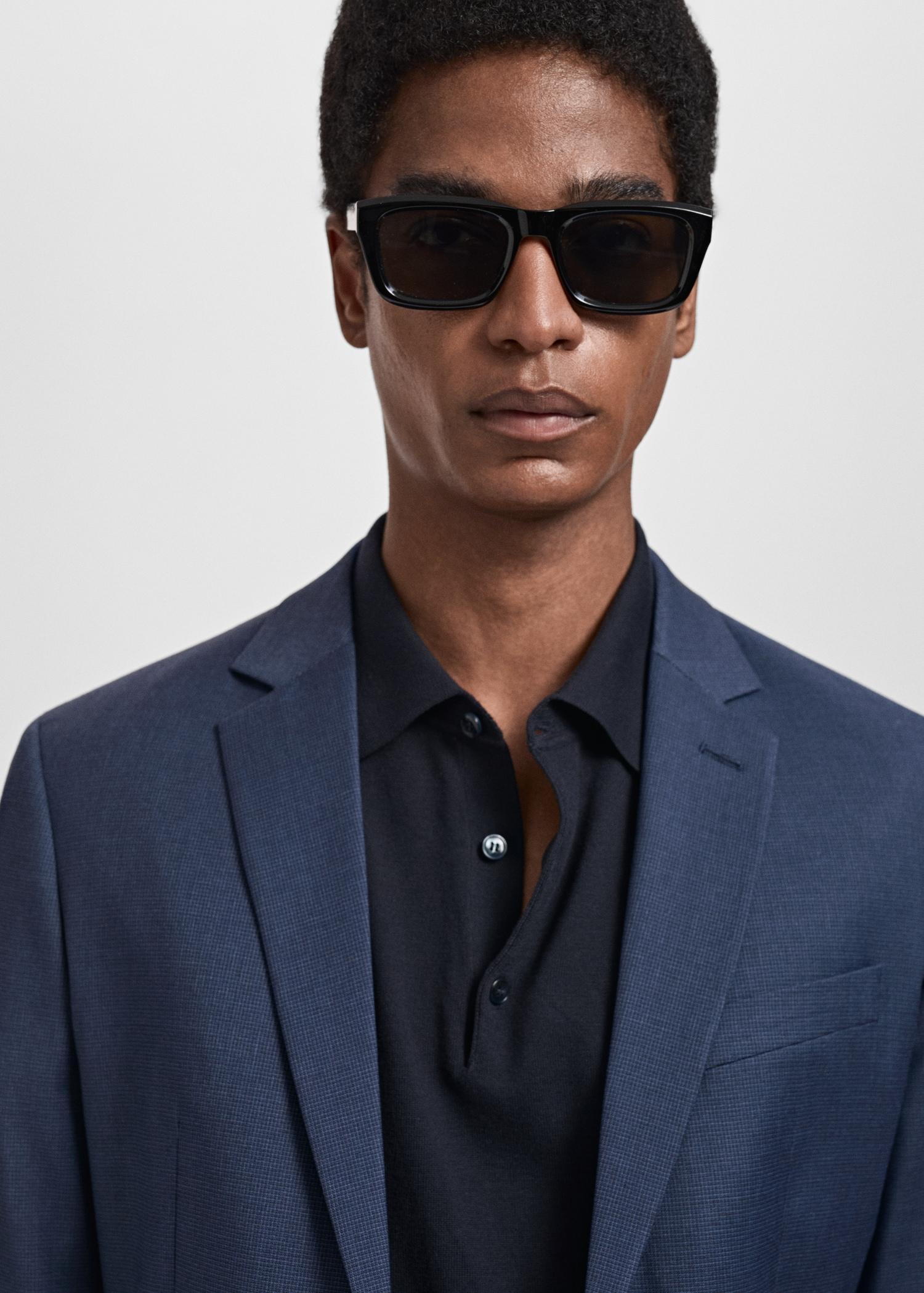 Super slim-fit suit jacket in stretch fabric - Men | MANGO USA Product Image