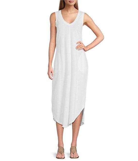 Tommy Bahama Ashby Isles V-Neck Sleeveless Midi Dress Product Image