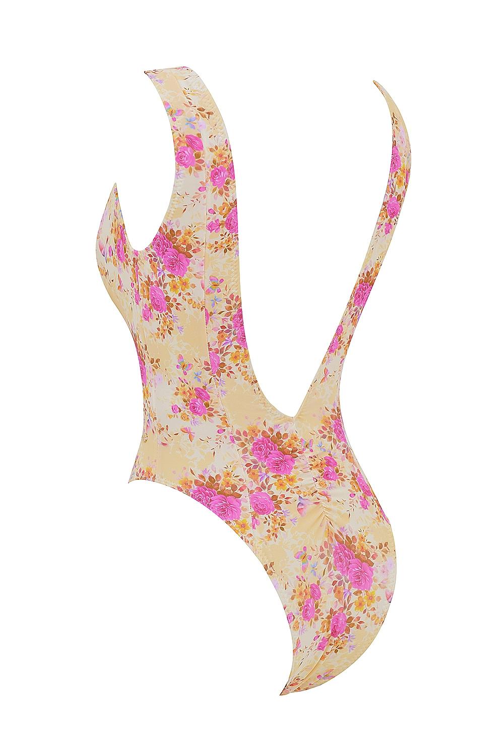 Martinique  floral print plunge swimsuit Product Image