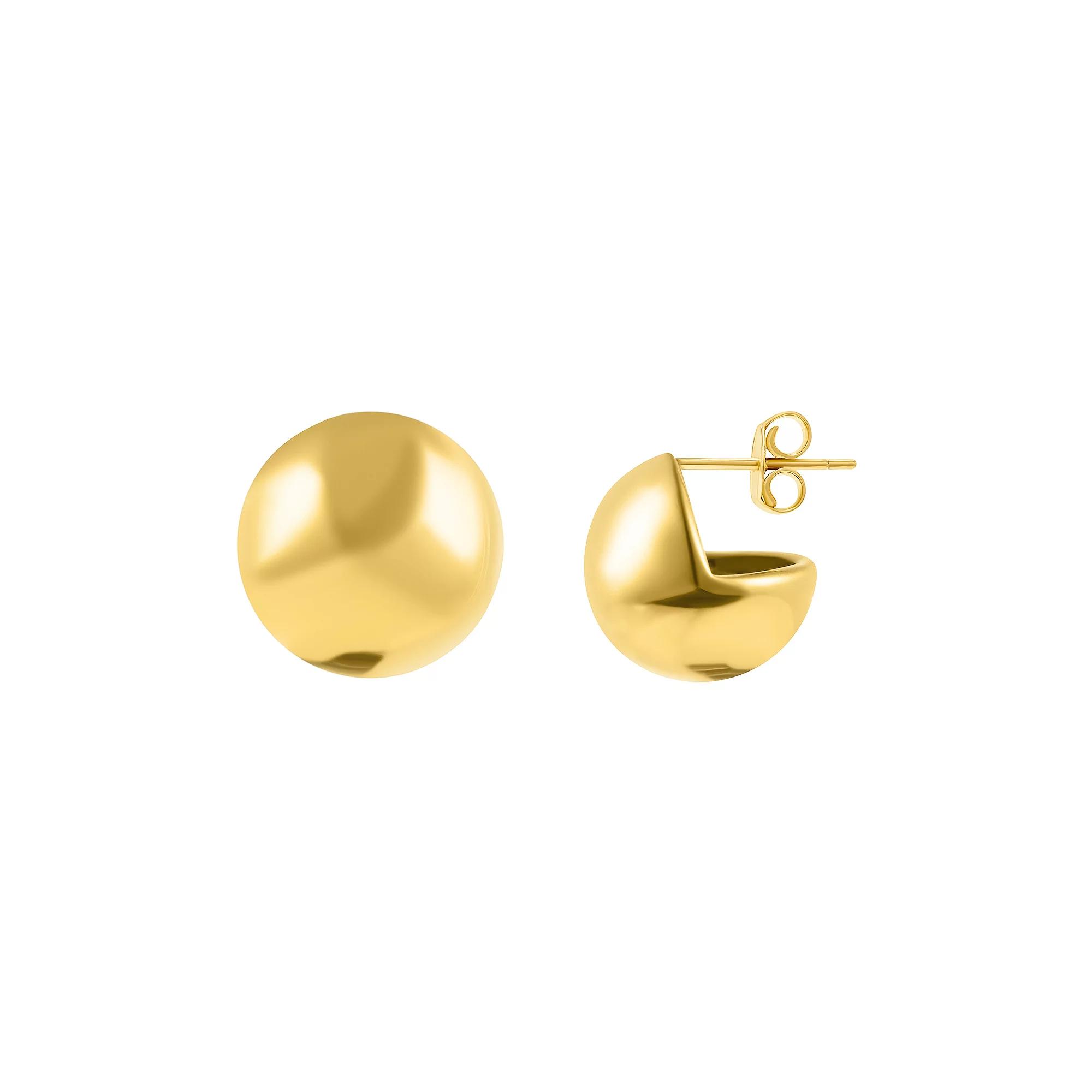 Adornia 18k Gold Tone Oversized Ball Stud Earrings, Women's Product Image