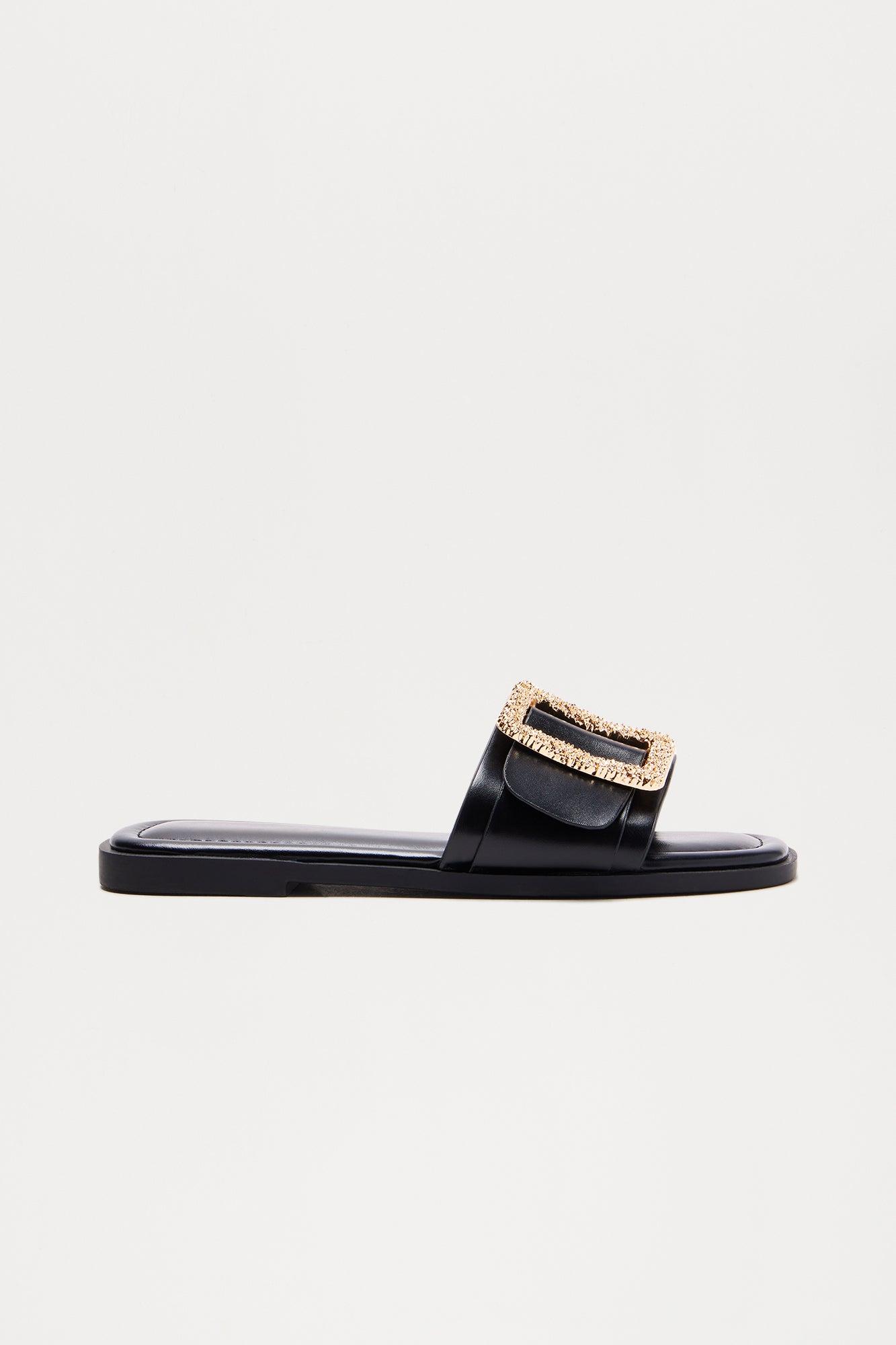 August Buckle Sandals - Black Product Image