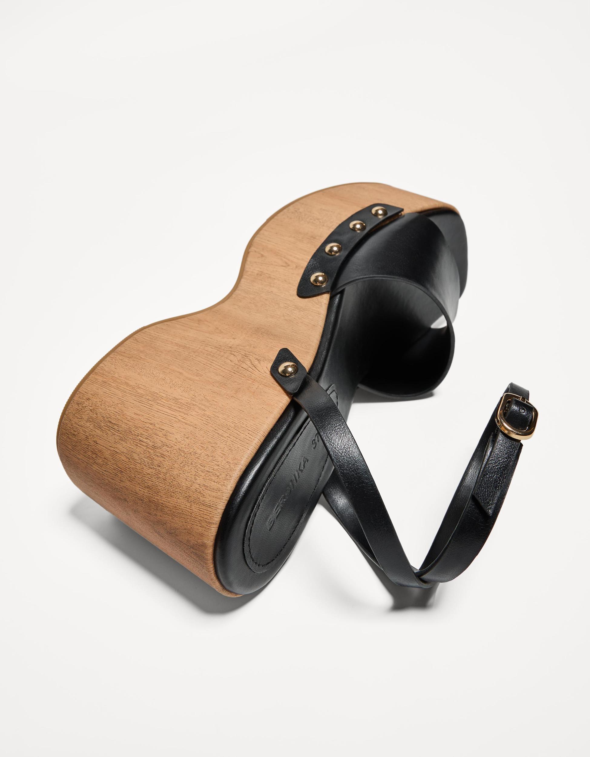 High-heel slingback wedge sandals Product Image