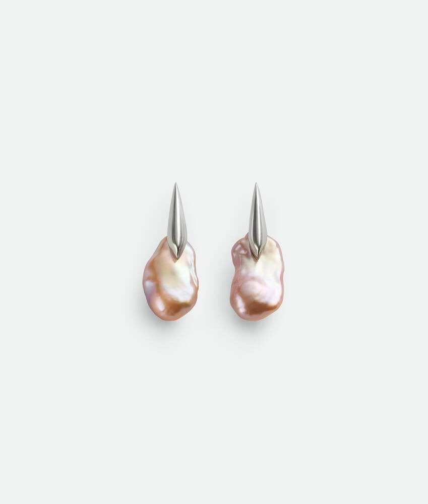 Women's Large Pearl Earrings in Natural pink Product Image