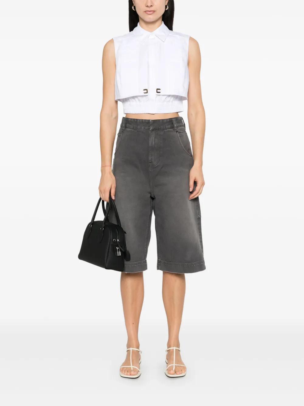 cape-insert cropped shirt Product Image