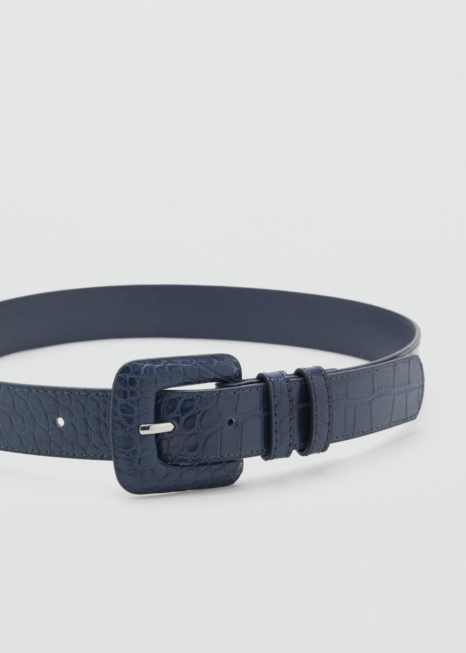Crocodile-effect belt - Women | MANGO USA Product Image